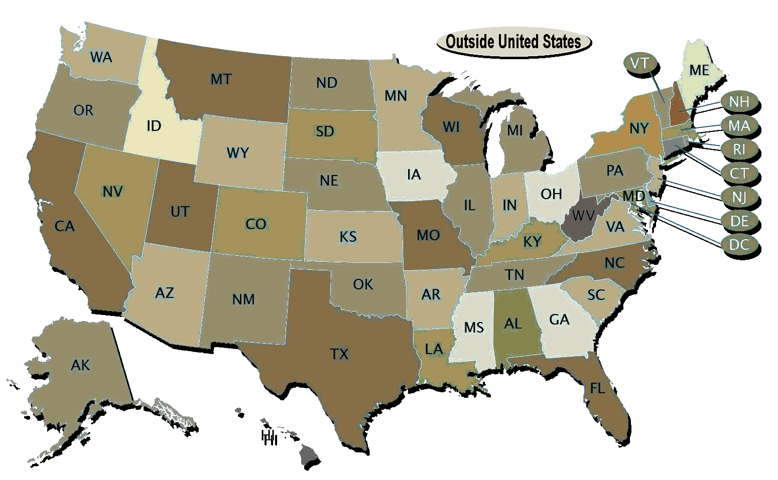Veterinarian State Map